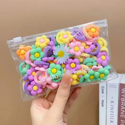 10/20Pcs/Set Cute Cartoon Rubber Elastic Hair Bands