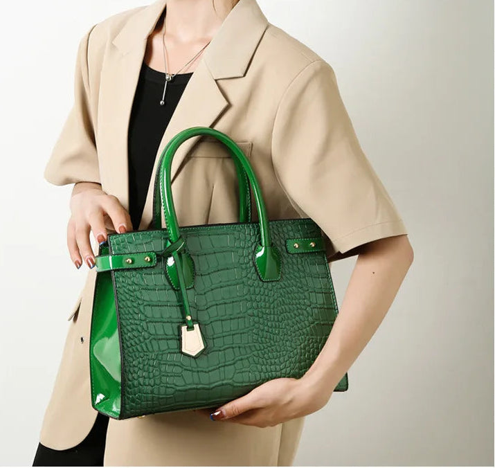 Retro Crossbody Crocodile Pattern Texture Bag Set
