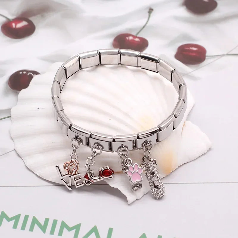 DANA Romantic Heart Love Dog's Bracelet