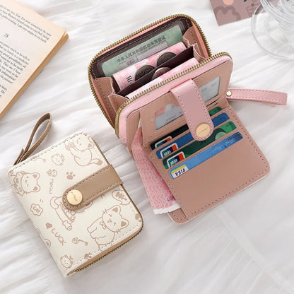 Cat Coin Short Wallet Leather Wallet