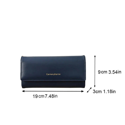 Leather Long Card Holder Wallet