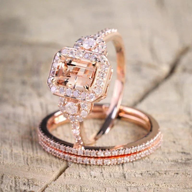 Luxury Cubic Zirconia Crystal Zircon Engagement Ring