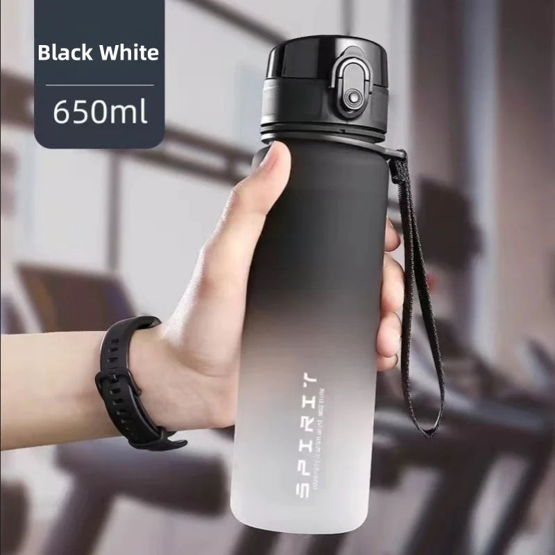 500ml/650ml Gradient Sports Water Bottle with Time Marker