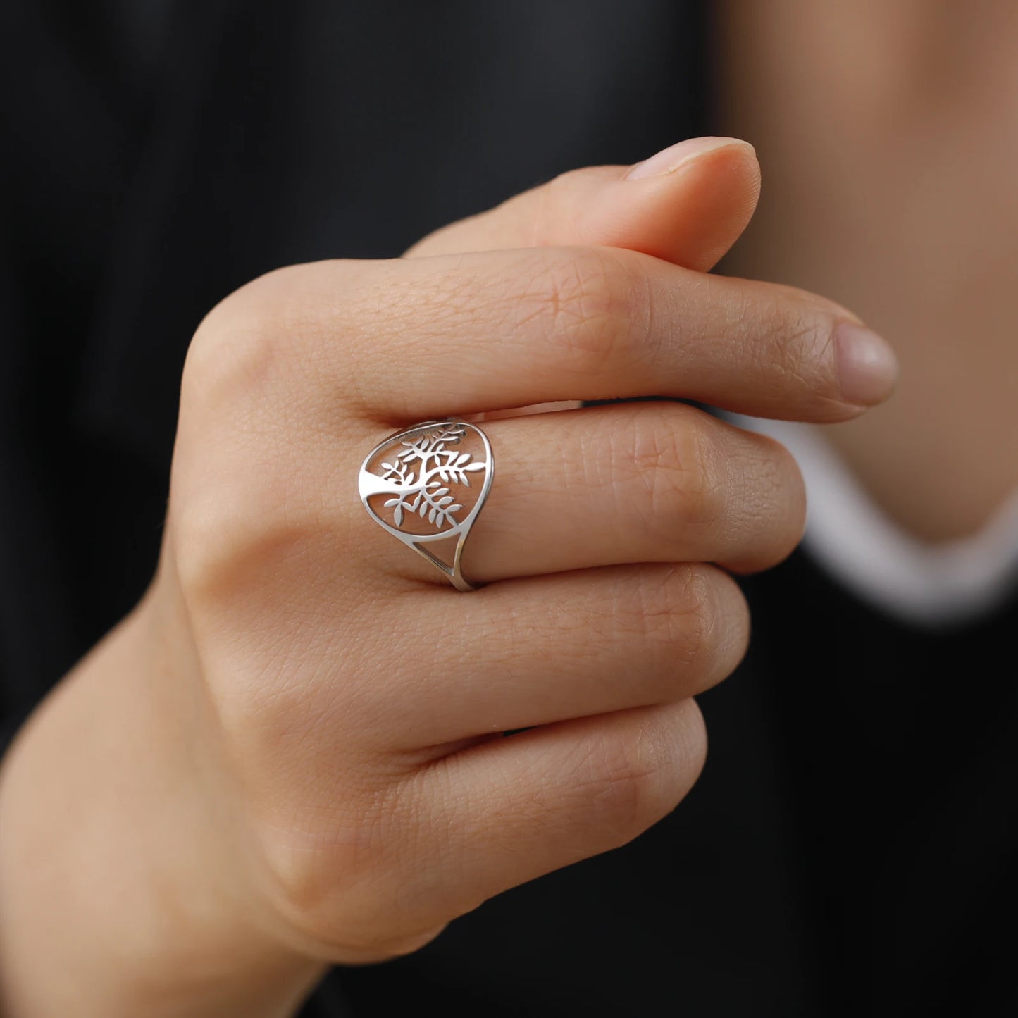 316L Stainless Steel Tree Of Life Ring