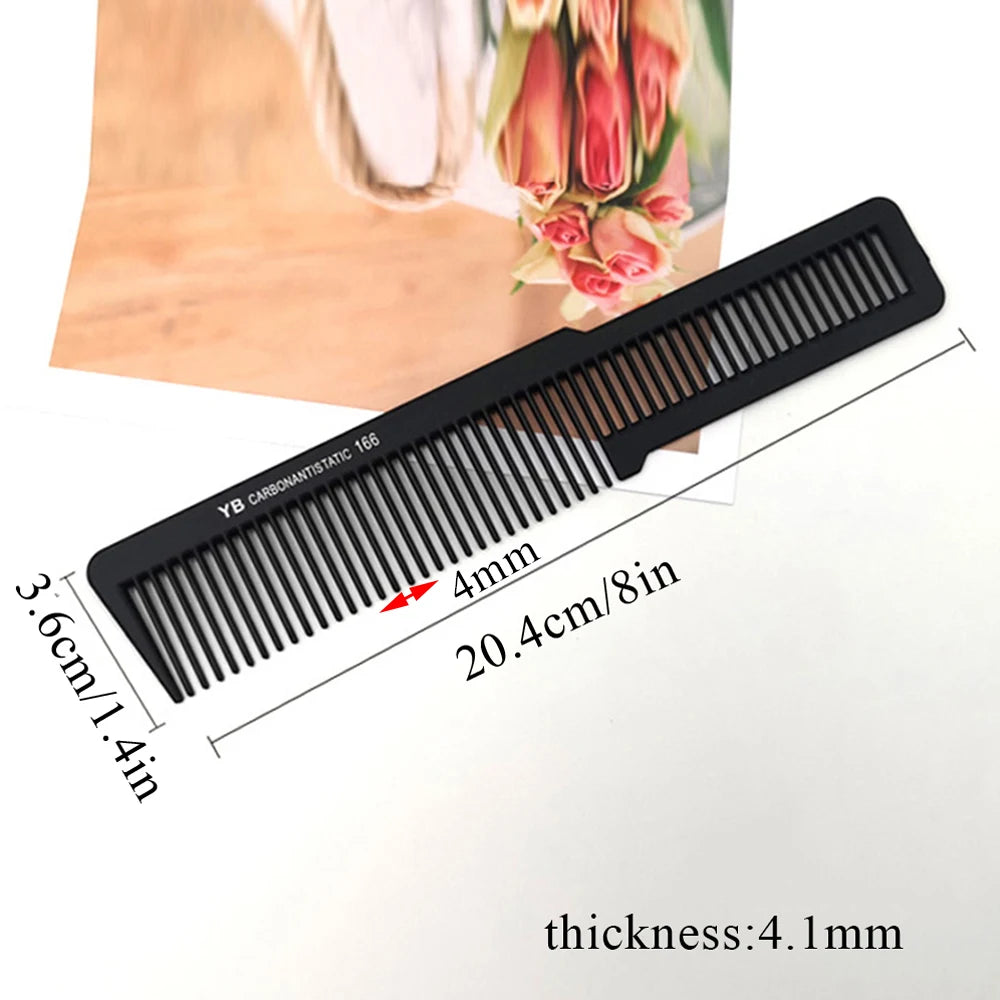 Black Flattop Hair Cutting Comb Hair Brush