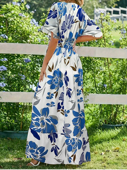 Short sleeve crew neck dress