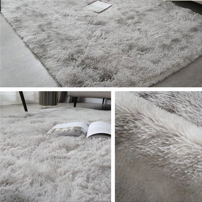 Gray Carpet for Living Room Plush Rug