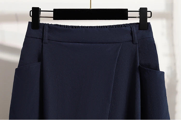 Plus Size High Waist Irregular Mid Long Big Size Skirts
