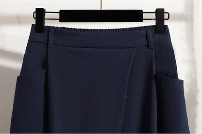 Plus Size High Waist Irregular Mid Long Big Size Skirts
