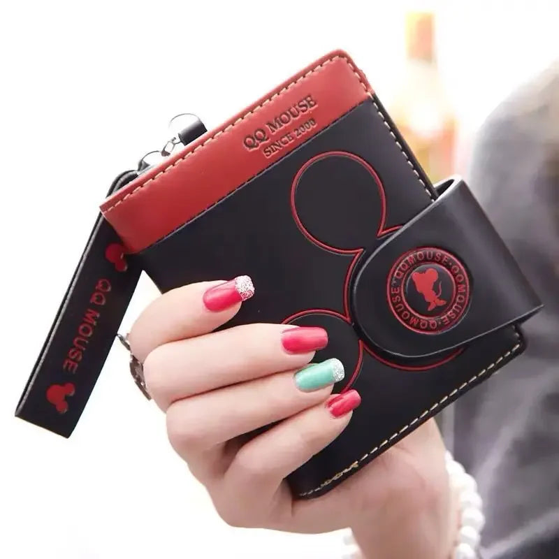 Korean PU leather cute cartoon short wallet