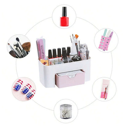 Nail Storage Box Plastic Desktop Drawer