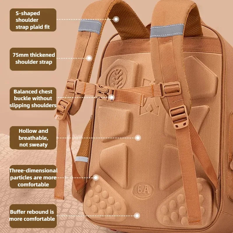 Capybara Children Backpack Waterproof Student Schoolbag Large Capacity