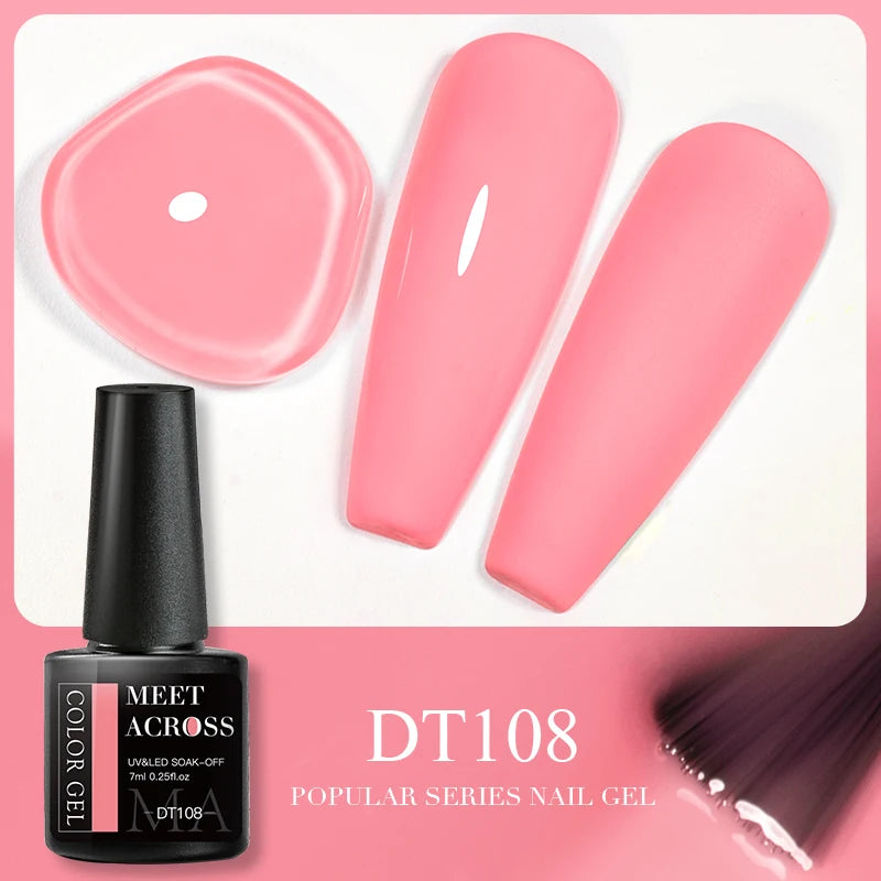 Pink Dried Flower Gel Nail Polish