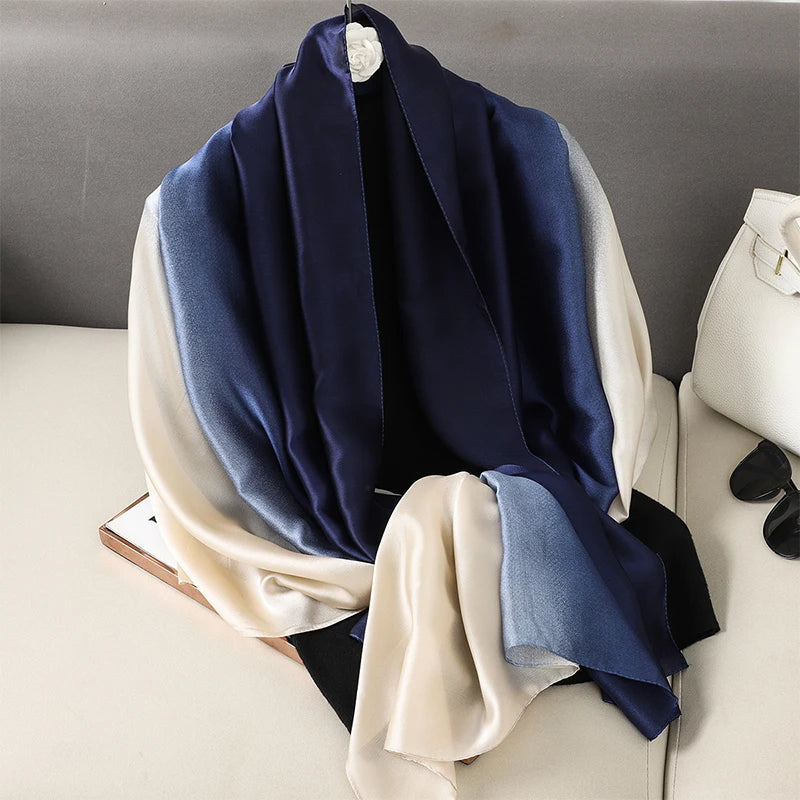 Pañuelo de seda degradado de lujo