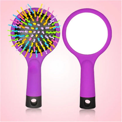 Hair Comb Professional Rainbow Comb With Mirror Styling Tools
