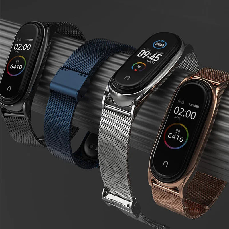 Strap for Xiaomi Mi Band 6 5 4 3 Metal Milanese Bracelet