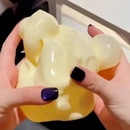Genuine Vaseline Filled Giant Cheese Squishy Toy 1/3Pcs Soft Squeeze Stress Relief