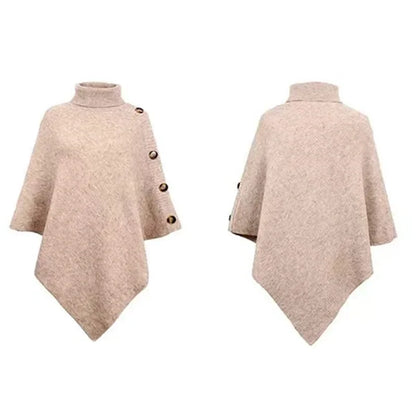 Autumn Winter Turtleneck Loose Pullover Shawl Long Casual Sweater