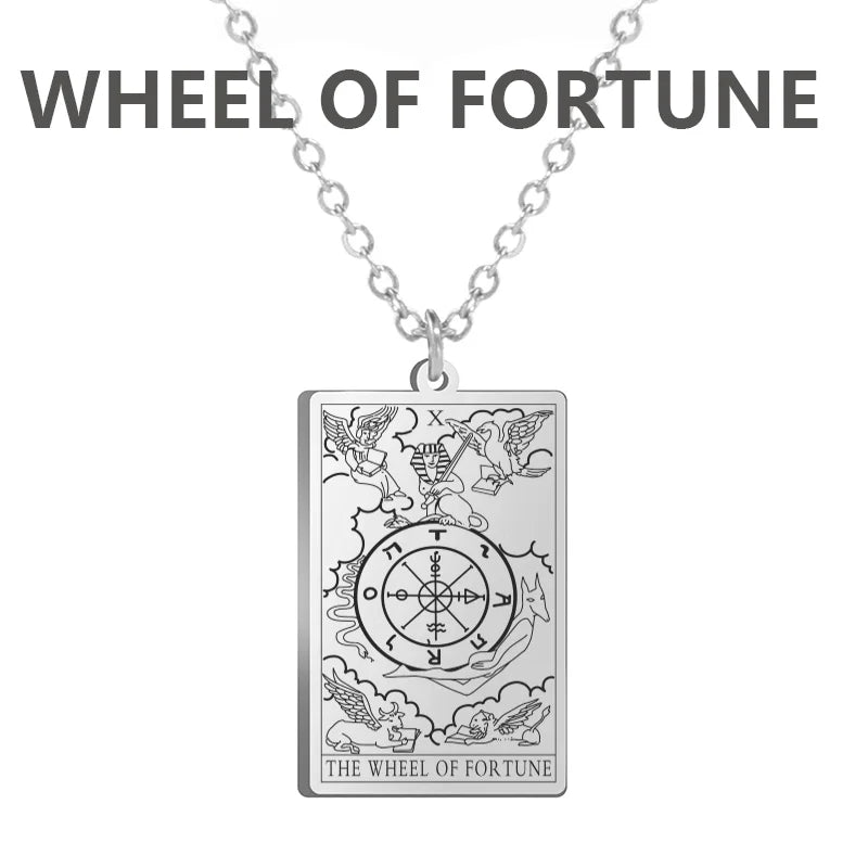 Stainless steel Classic Tarot Pendant Necklace