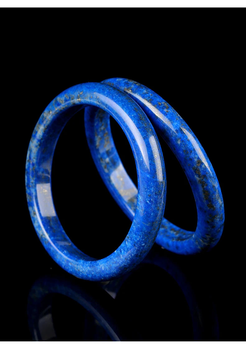Natural Lapis Lazuli Tianshan Jade Bangle Imperial Blue Afghan Stone Bangle Genuine Gemstone Bracelets