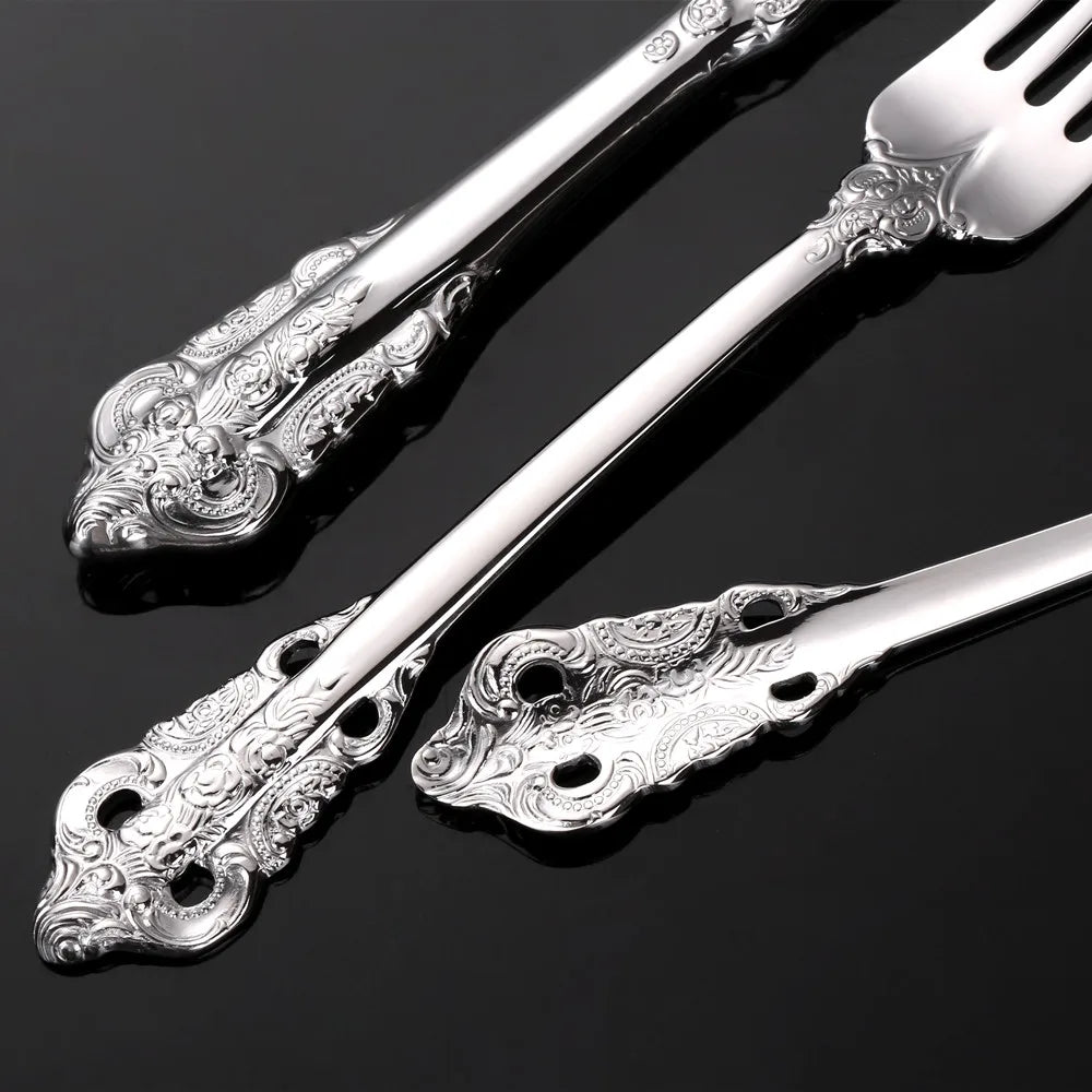 Stainless Steel Silver Flatware Set