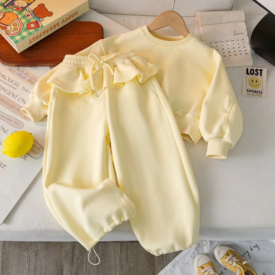 Hoodie Sweatpants Spring Autumn Korean Loose Casual Sporty Long Sleeves