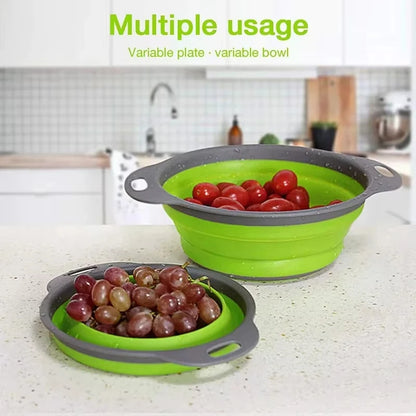 Silicone cleaning and drainage basket