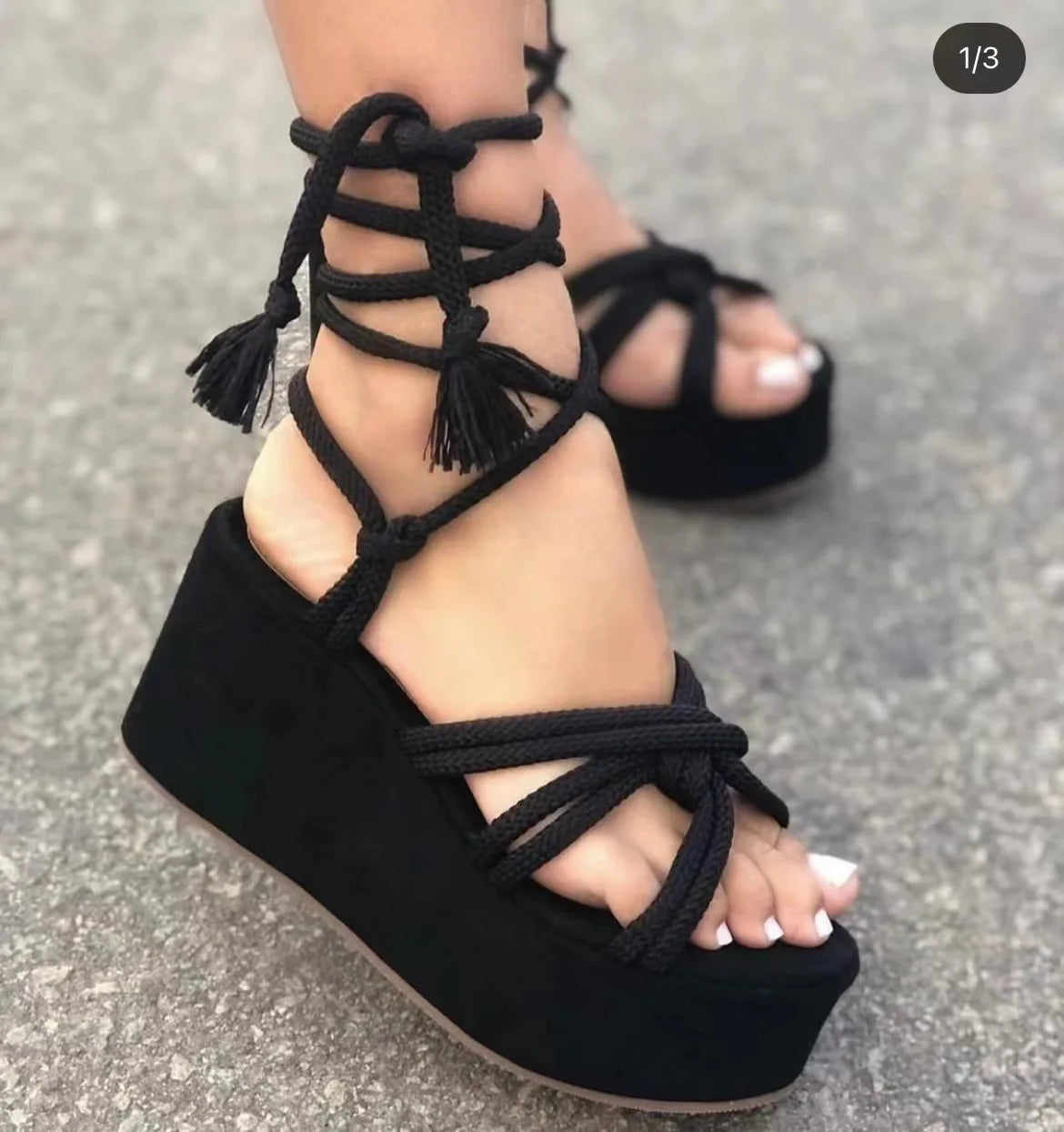 Platform Wedge Strappy Sandals
