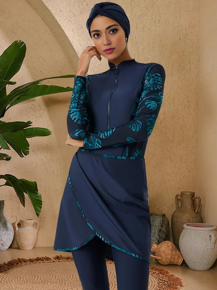 3PCS/Set Muslim Burkini Islamic Bathing Swimsuit