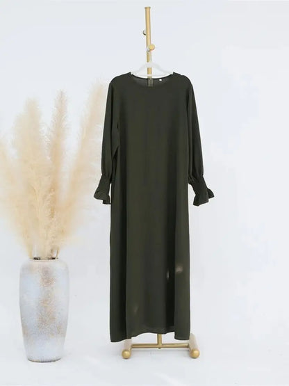 Jersey Solid Modest Under Abaya Islamic Robe