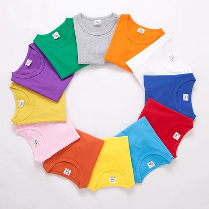 Summer Kids Short Sleeve T-Shirt Toddler Cotton T-Shirts