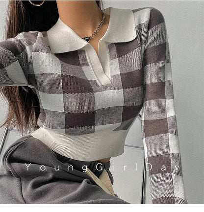 Autumn Vintage Knitting Long Sleeve Pullover Sweaters
