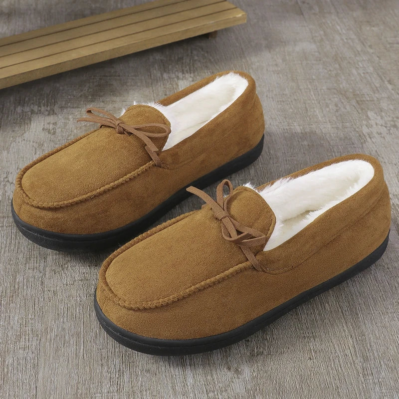 Anti-slip and Wear-resistant Closed-toe Cotton Casual Slippers