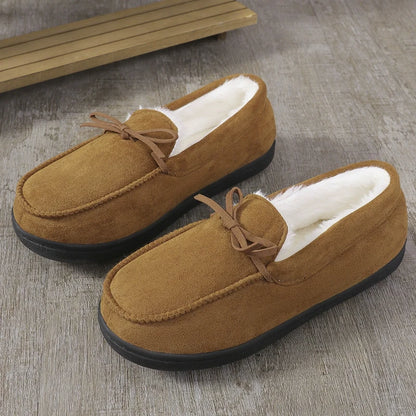 Anti-slip and Wear-resistant Closed-toe Cotton Casual Slippers