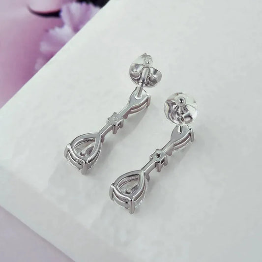 925 Sterling Silver Cubic Zirconia Drop Earrings