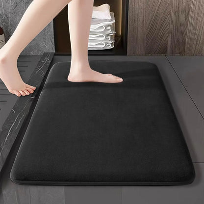 Super absorbent velvet bathroom floor mat