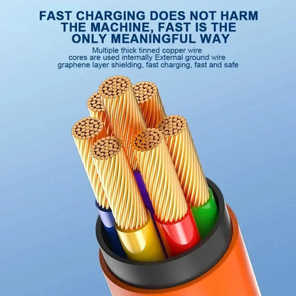 120W 7A Fast Charge USB Type C Cable 180 Degree Rotation Elbow Cable