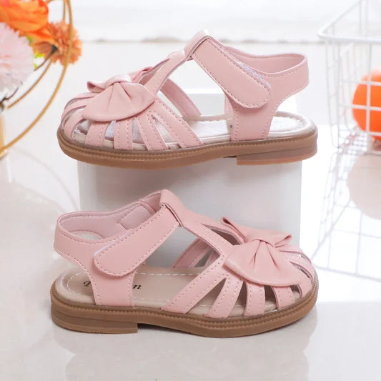 Cute Girls Bow Peep-toe Casual Sandals
