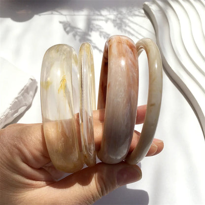 4-Piece Marble Acrylic Resin Bracelet