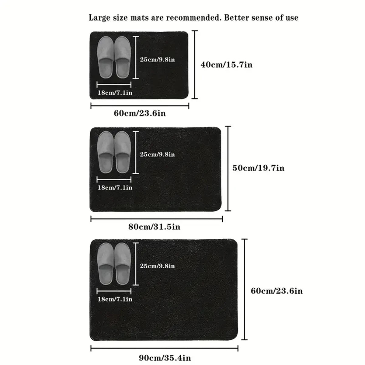 3D Non Slip Bathroom Mat Bath Quick Drying