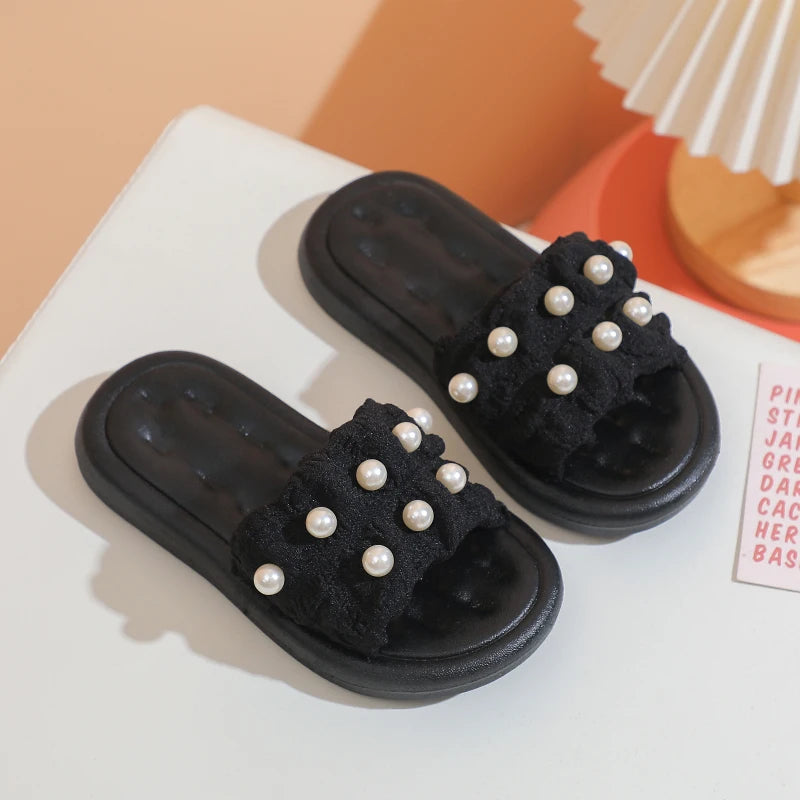 Princess Non-slip Soft Sole Bow Tie Flip Flops Slippers