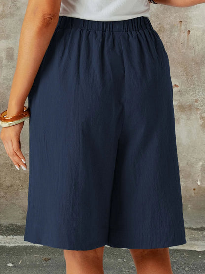 High Waist 5-Inch Casual Lounge Straight Leg Shorts