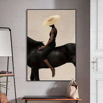 Black Horse Canvas Wall Art Luxury Artwork Wall Painting