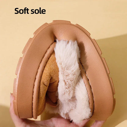 Fluffy Thick Sole Non Slip Faux Fur Slippers