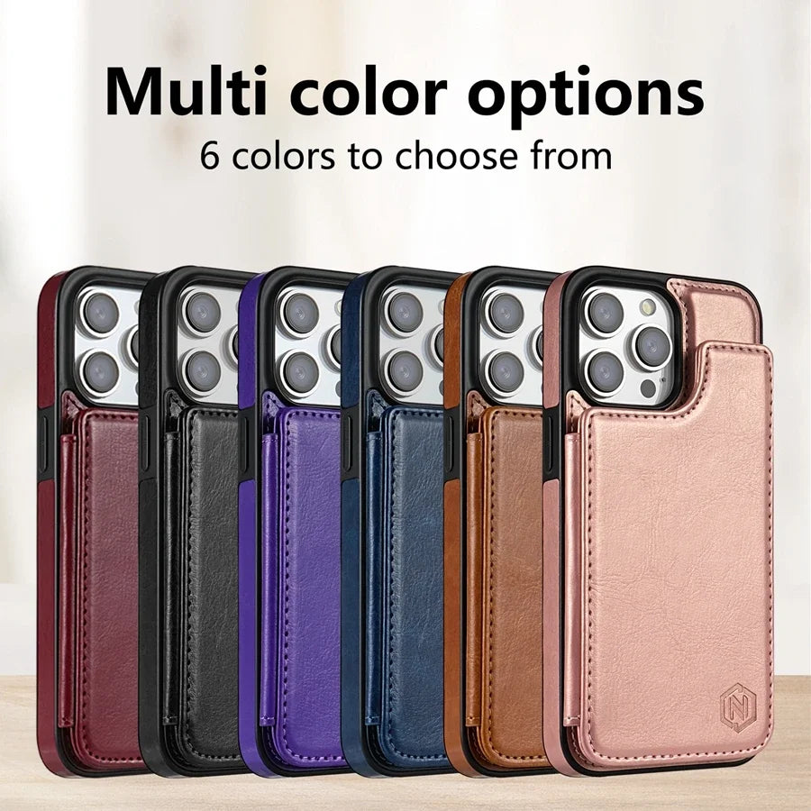 Wallet Layer Protect Magnetic Flip Leather Case Cover