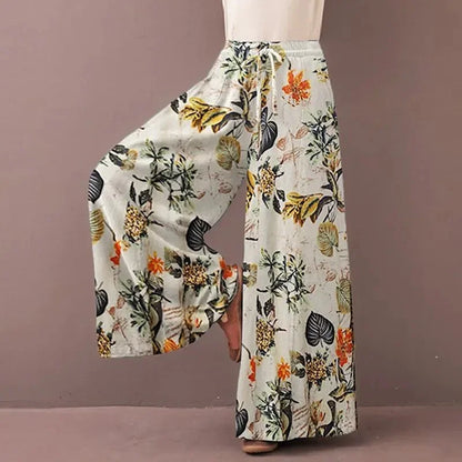 Floral Wide Leg Bohemia Plus Size Pants