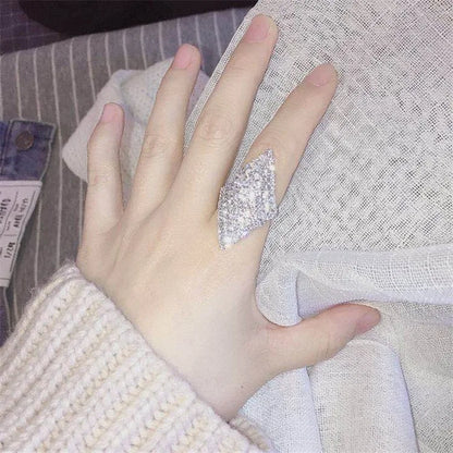 Sparkling Rhinestones Crystal Bridal Big Rings