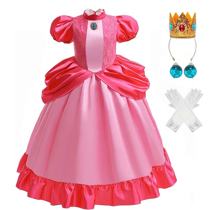 Peach Princess Daisy Cosplay Costume Rosalina Dress