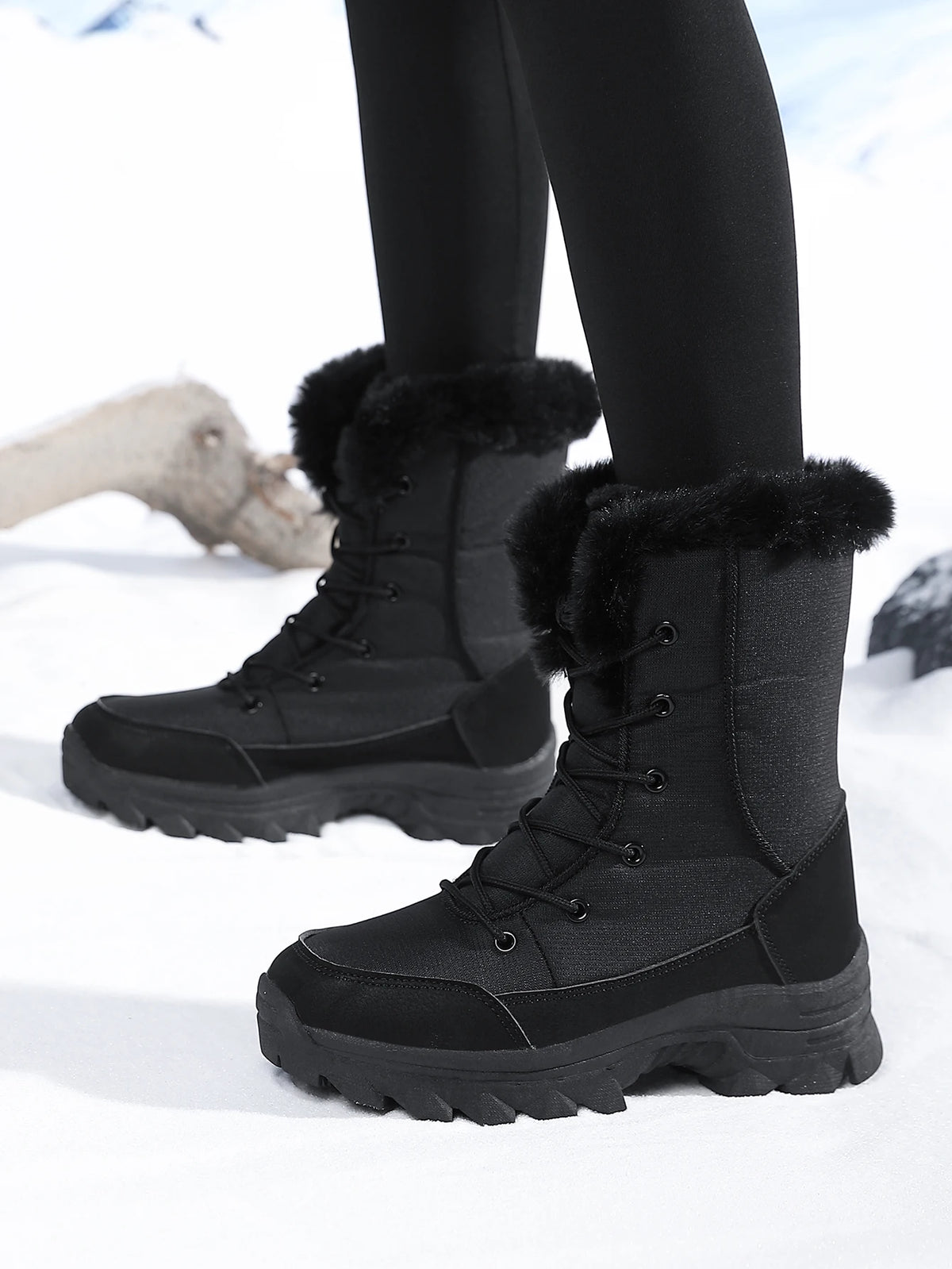 Winter Snow Waterproof Non-Slip Warm Northeast-Style Large Cotton  Boots