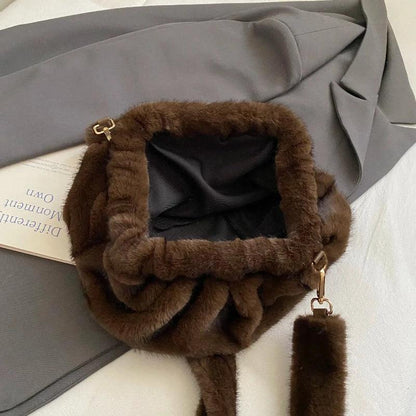 Soft Faux Fur Small Shoulder Bags